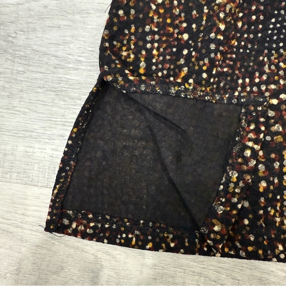 Allison Daley Tunic Blouse Earthtone Brown, Cream, Red Polka Dot 3/4 Sleeve - Picture 12 of 17